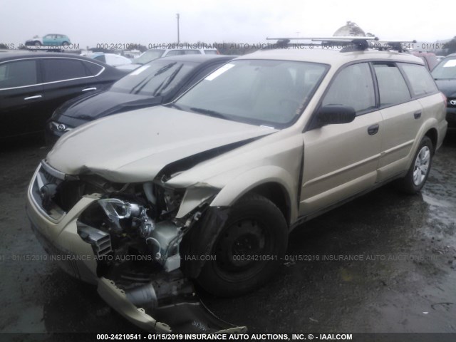 4S4BP60C396318587 - 2009 SUBARU OUTBACK BEIGE photo 6