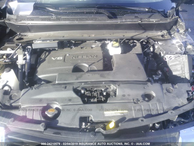 5N1DR2MNXHC904159 - 2017 NISSAN PATHFINDER S/SV/SL/PLATINUM GRAY photo 10