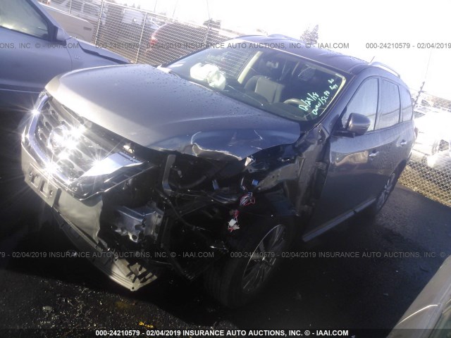 5N1DR2MNXHC904159 - 2017 NISSAN PATHFINDER S/SV/SL/PLATINUM GRAY photo 2