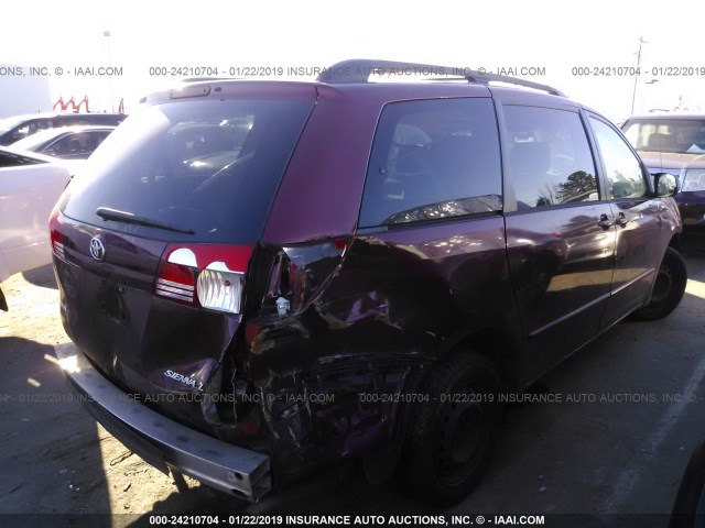 5TDZA23C84S113753 - 2004 TOYOTA SIENNA CE/LE RED photo 4