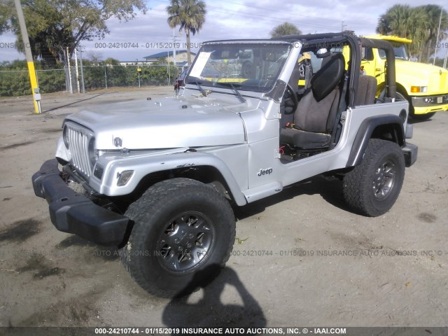 1J4FA39S64P702697 - 2004 JEEP WRANGLER X SILVER photo 2