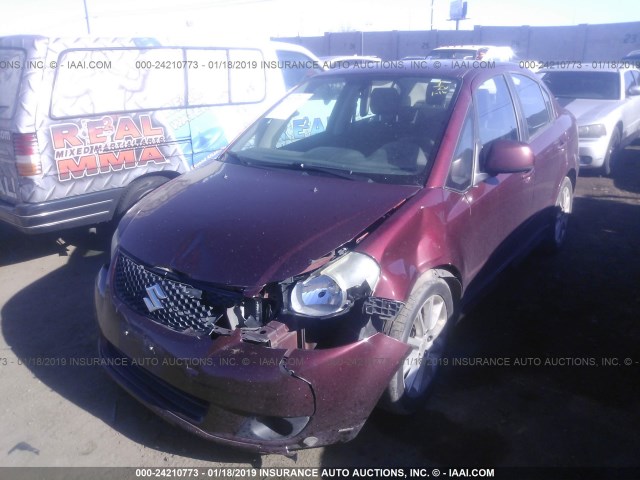 JS2YC414X85100792 - 2008 SUZUKI SX4 BURGUNDY photo 2