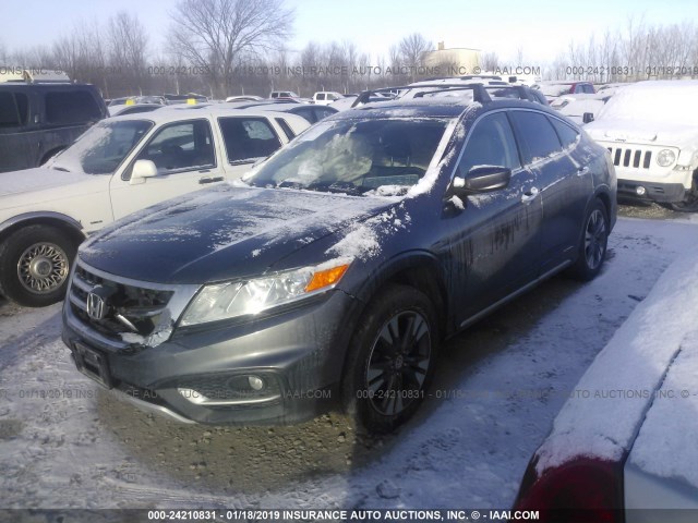 5J6TF2H50FL001299 - 2015 HONDA CROSSTOUR EXL GRAY photo 2