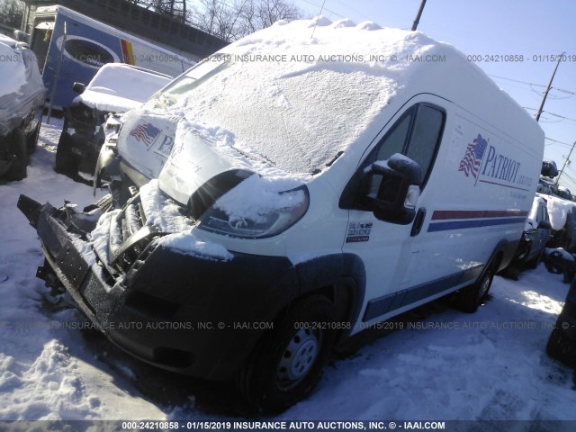 3C6URVJG6JE139744 - 2018 RAM PROMASTER 3500 3500 HIGH WHITE photo 2