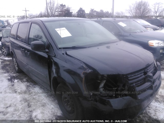 2D4RN4DE7AR498715 - 2010 DODGE GRAND CARAVAN SE BLACK photo 1