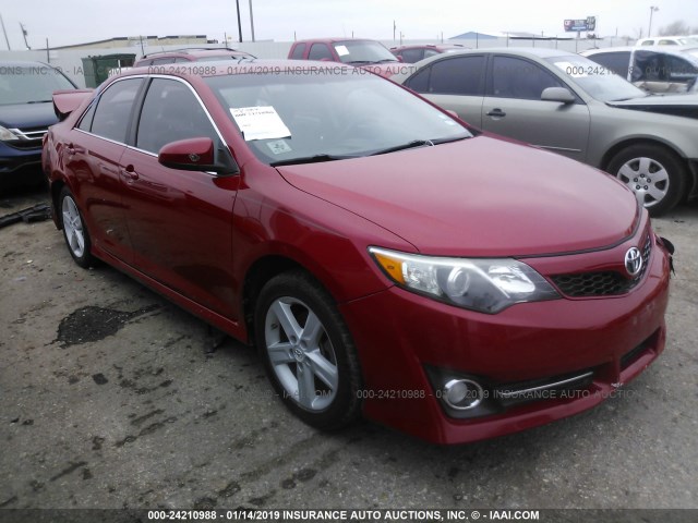 4T1BF1FK0CU556520 - 2012 TOYOTA CAMRY SE/LE/XLE 红色 照片 1