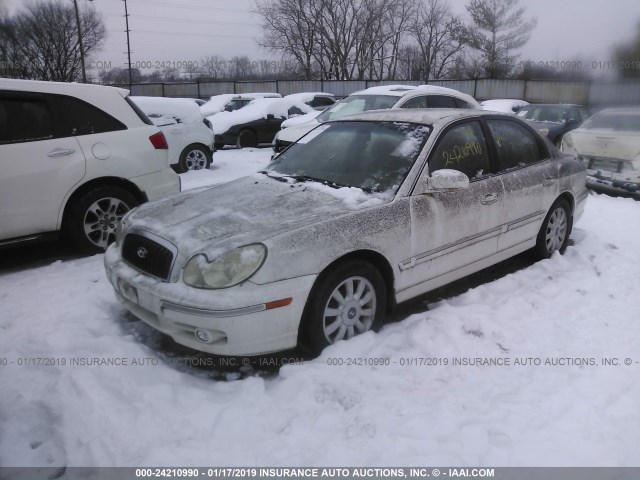 KMHWF35H03A868339 - 2003 HYUNDAI SONATA GLS/LX WHITE photo 2