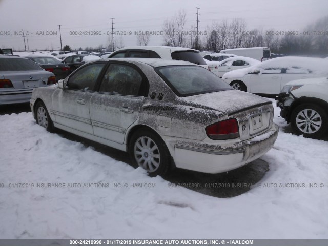 KMHWF35H03A868339 - 2003 HYUNDAI SONATA GLS/LX WHITE photo 3