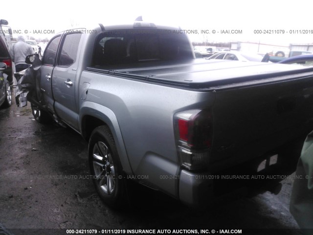 5TFGZ5AN4HX096889 - 2017 TOYOTA TACOMA DOUBLE CAB/LTD GRAY photo 3