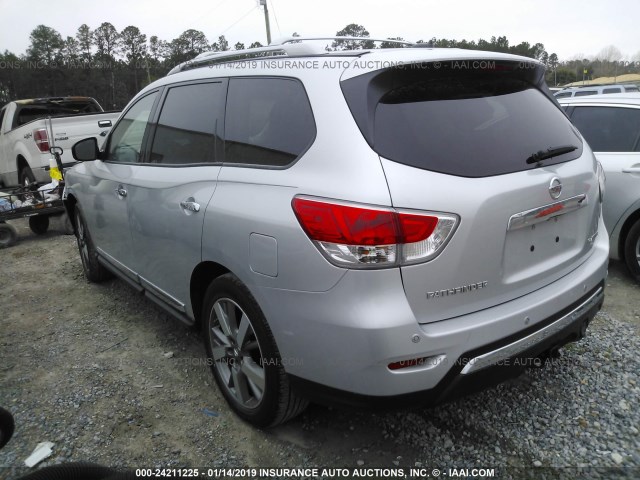 5N1AR2MN5DC614893 - 2013 NISSAN PATHFINDER S/SV/SL/PLATINUM SILVER photo 3