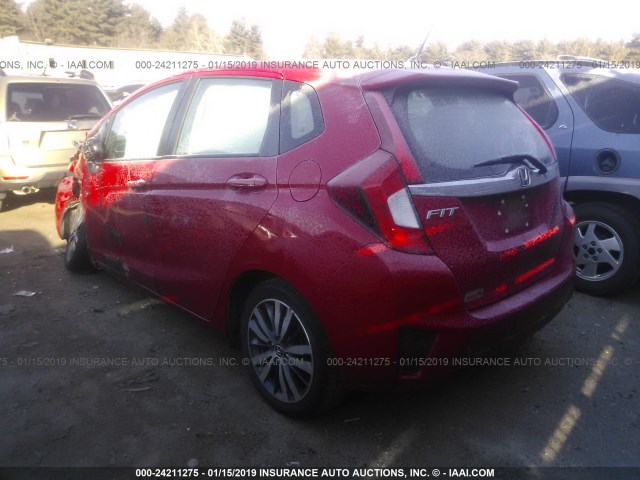 3HGGK5H8XFM716220 - 2015 HONDA FIT EX/EXL RED photo 3