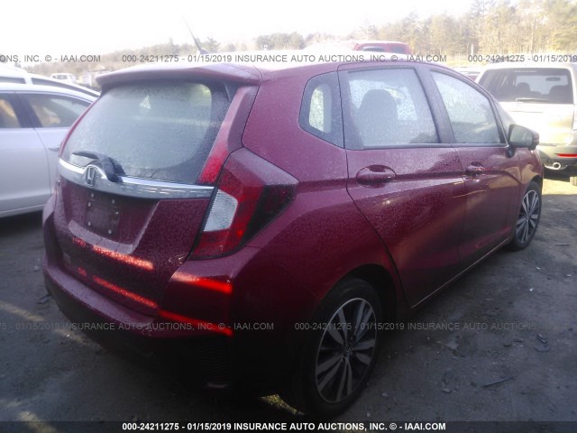 3HGGK5H8XFM716220 - 2015 HONDA FIT EX/EXL RED photo 4