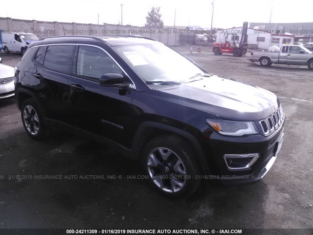 3C4NJDCBXJT442456 - 2018 JEEP COMPASS LIMITED BLACK photo 1