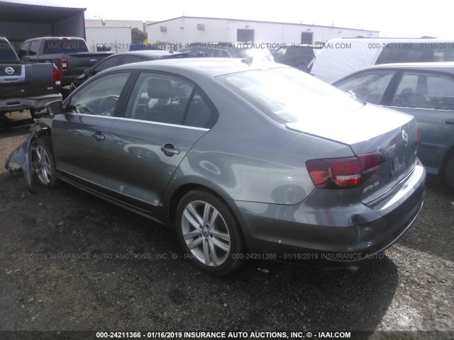 3VWL17AJ5HM408574 - 2017 VOLKSWAGEN JETTA SEL/SEL PREMIUM GRAY photo 3