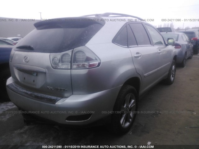 JTJHW31U072039817 - 2007 LEXUS RX 400H SILVER photo 4