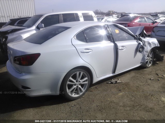 JTHBK262265008523 - 2006 LEXUS IS 250 WHITE photo 4