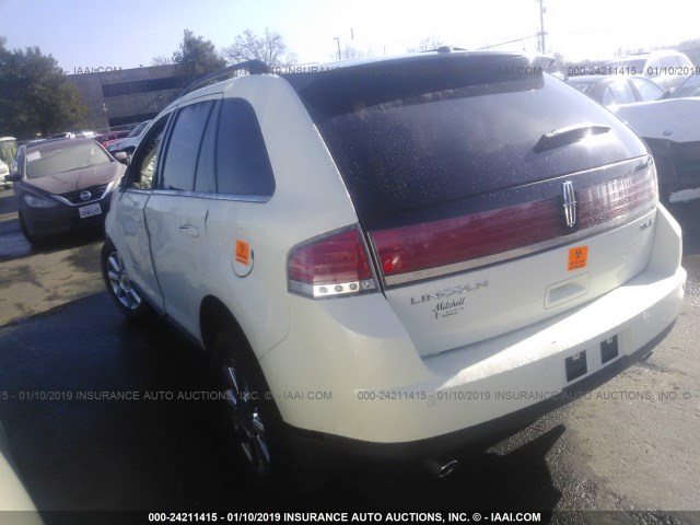 2LMDU68C27BJ05347 - 2007 LINCOLN MKX CREAM photo 3