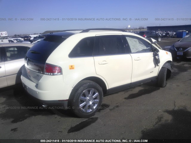 2LMDU68C27BJ05347 - 2007 LINCOLN MKX CREAM photo 4