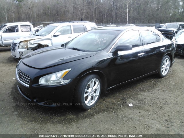 1N4AA5AP3CC852376 - 2012 NISSAN MAXIMA S/SV BLACK photo 2