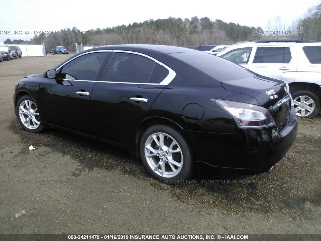 1N4AA5AP3CC852376 - 2012 NISSAN MAXIMA S/SV BLACK photo 3