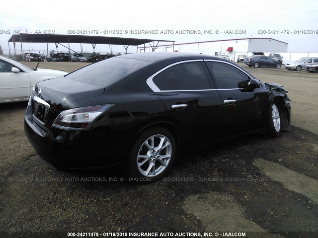 1N4AA5AP3CC852376 - 2012 NISSAN MAXIMA S/SV BLACK photo 4