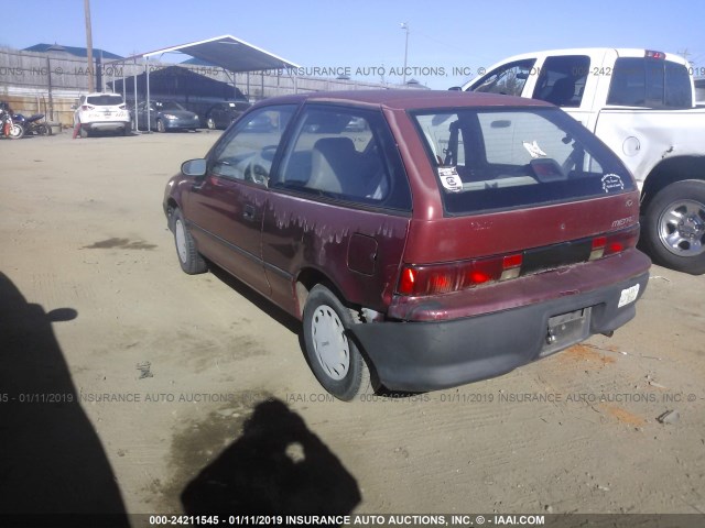 2C1MR2468R6779831 - 1994 GEO METRO RED photo 3