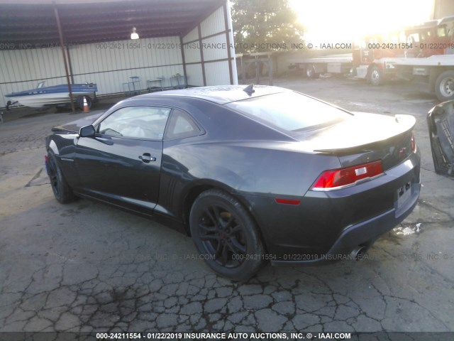 2G1FB1E37F9242112 - 2015 CHEVROLET CAMARO LS GRAY photo 3