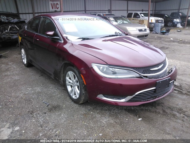 1C3CCCAB9GN129930 - 2016 CHRYSLER 200 LIMITED MAROON photo 1