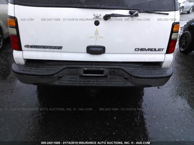 3GNEC16T14G271887 - 2004 CHEVROLET SUBURBAN C1500 თეთრი ფოტო 6