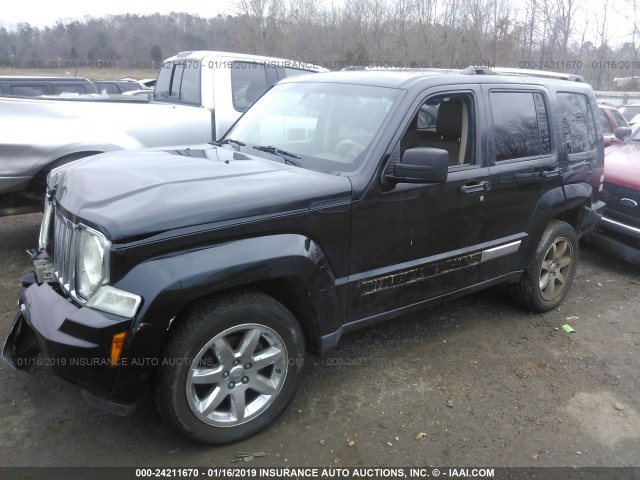 1J8GN58K28W119270 - 2008 JEEP LIBERTY LIMITED BLACK photo 2