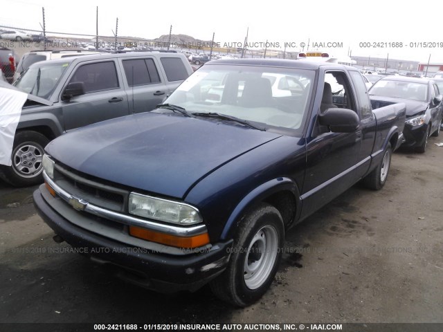 1GCCS19H038138861 - 2003 CHEVROLET S TRUCK S10 BLUE photo 2