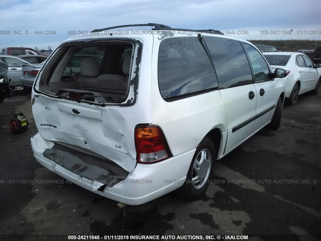 2FMZA51462BB51313 - 2002 FORD WINDSTAR LX WHITE photo 4