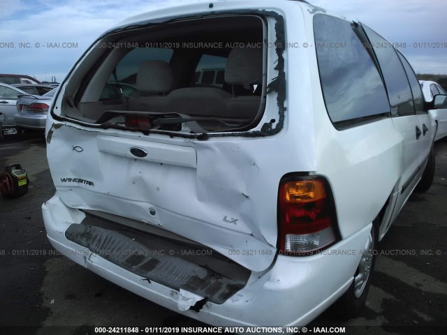 2FMZA51462BB51313 - 2002 FORD WINDSTAR LX WHITE photo 6