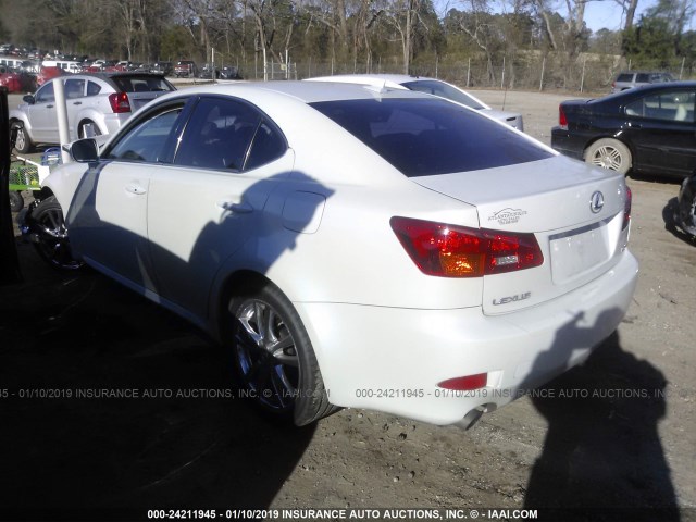 JTHBK262685069912 - 2008 LEXUS IS 250 WHITE photo 3