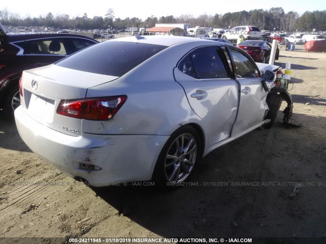 JTHBK262685069912 - 2008 LEXUS IS 250 WHITE photo 4