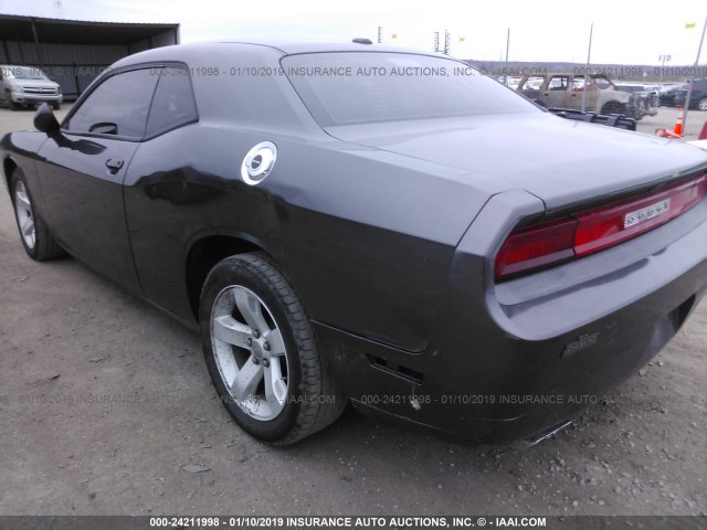 2C3CDYAG6DH549672 - 2013 DODGE CHALLENGER SXT GRAY photo 3