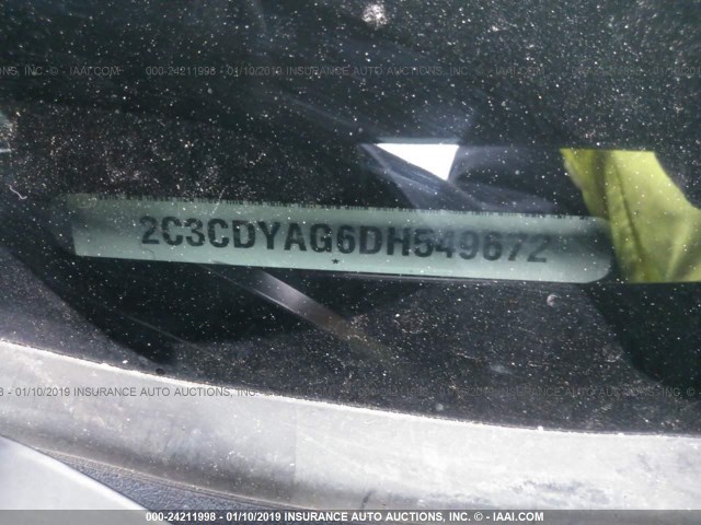 2C3CDYAG6DH549672 - 2013 DODGE CHALLENGER SXT GRAY photo 9