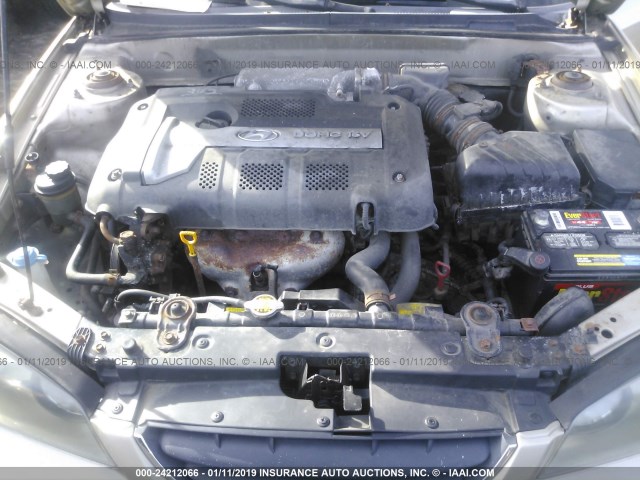 KMHDN46D45U027282 - 2005 HYUNDAI ELANTRA GLS/GT GOLD photo 10