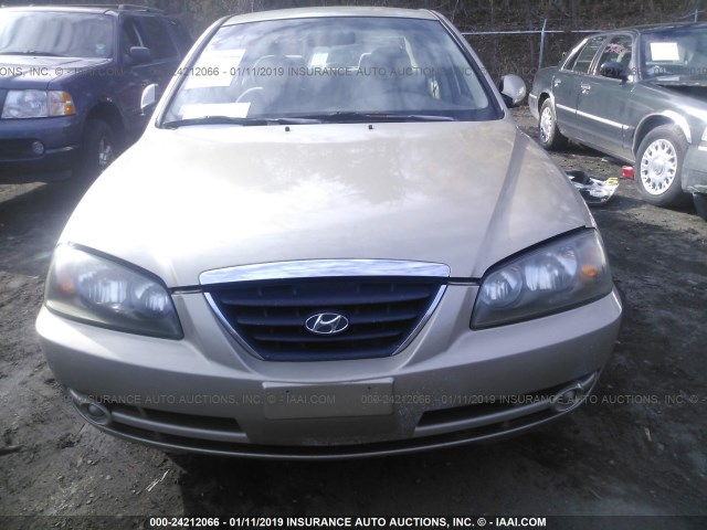 KMHDN46D45U027282 - 2005 HYUNDAI ELANTRA GLS/GT GOLD photo 6