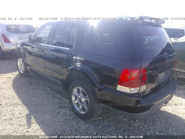 5LMEU88H35ZJ33186 - 2005 LINCOLN AVIATOR 黑色 照片 3