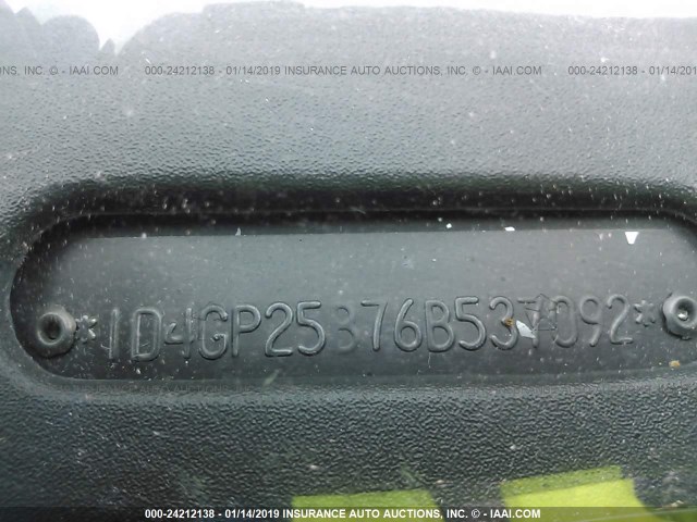 1D4GP25B76B537092 - 2006 DODGE CARAVAN SE 浅蓝色 照片 9