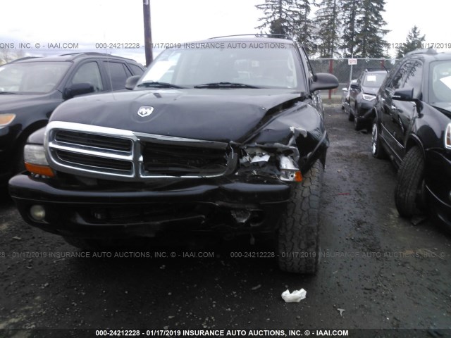 1D4HS48N53F596554 - 2003 DODGE DURANGO SLT BLACK photo 6