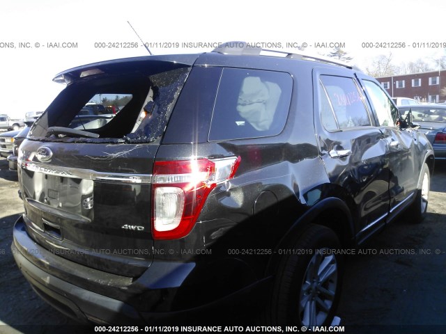 1FM5K8D89FGA67531 - 2015 FORD EXPLORER XLT BLACK photo 4