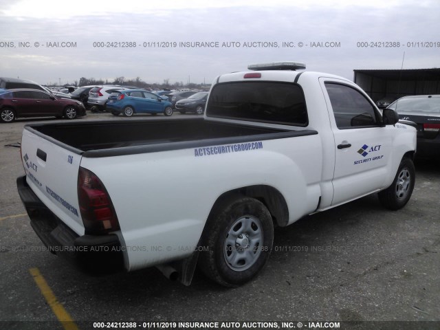 5TFNX4CN7DX029122 - 2013 TOYOTA TACOMA WHITE photo 4