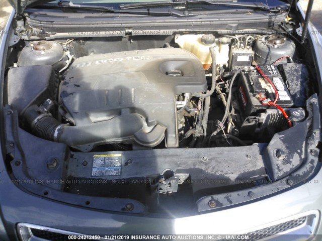 1G1ZG57BX8F232291 - 2008 CHEVROLET MALIBU LS GRAY photo 10