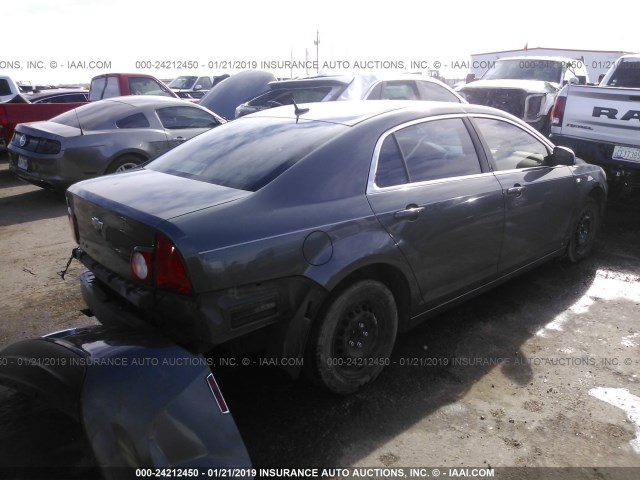 1G1ZG57BX8F232291 - 2008 CHEVROLET MALIBU LS GRAY photo 4