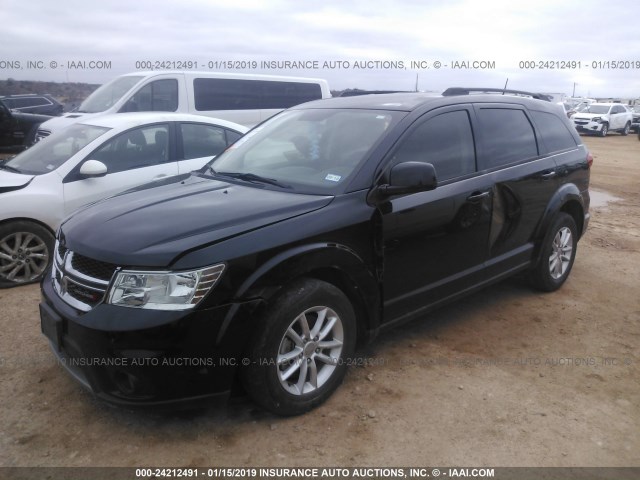 3C4PDCBG7ET115106 - 2014 DODGE JOURNEY SXT BLACK photo 2