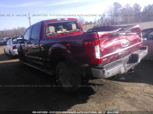 1FT7W2B67HED66322 - 2017 FORD F250 SUPER DUTY MAROON photo 3