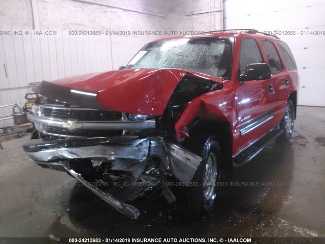 1GNEK13Z32J153721 - 2002 CHEVROLET TAHOE K1500 RED photo 6