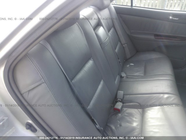 4T1BF30K82U520206 - 2002 TOYOTA CAMRY LE/XLE/SE SILVER photo 8